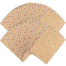 2youngdesign 牛皮紙圖案信紙 樣式, 50個, 隨機出貨