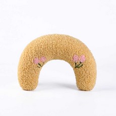 狗狗和貓咪寵物半月枕 ONE SIZE, 1個, 黃色