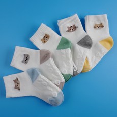 VIVA7 兒童Neko防滑網眼襪5件組