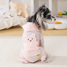 파스텔펫 반려동물 포켓 베어 후디홀인원, 핑크, 1개