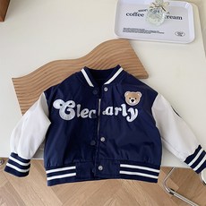 JOYMULTI 兒童愛心配色棒球夾克