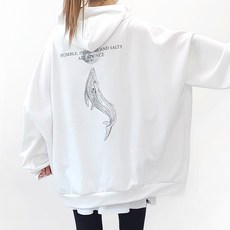 Sweet Pink 女款鯨魚大尺碼連帽T