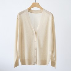 Zenith 女款基本版型V領日常穿搭嫘縈透膚針織Ricky開襟衫 g1400