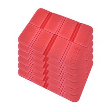 Block Mart 單人折疊式露營登山墊 6入, 紅色