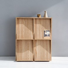 MarketB EZBO BESIDE 四門收納櫃, 里維拉橡木色