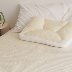 冰絲華夫格涼感頸椎枕, 1個, 檸檬黃