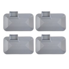 PUKO 雙格方形餐盤, 灰色, 4入