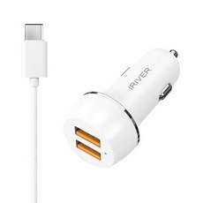 IRIVER 車用快速充電器 36W, 白色的, IHA-CQ36WD