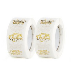 indi.k 透明聖誕節大包裝標籤貼紙, 2個