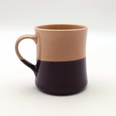 달소금 국산 도자기 데일리 감성 에스라인 머그컵 500ml, 1개, 피치퍼플