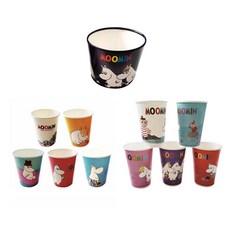 姆明彩色紙杯390ml 50p+270ml 50p+空氣杯架黑色20p套組, 1套