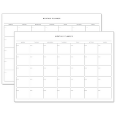 there's A5 月份行事曆 20張 x 2包, 白色, 2個