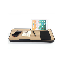 2合1攜帶式平板床墊桌, 棕色的