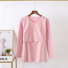 Star 孕婦哺乳素色長袖上衣