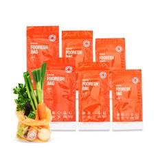 fooresh 保鮮袋組 S號 15.5*38.5cm 2L 10入+M號 18*43cm 4L 10入+L號 23*52.5cm 6L 10入, 1套