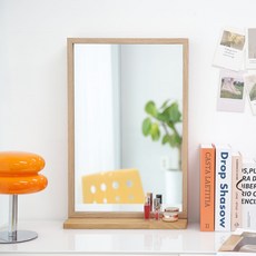 WOOD REPUBLIC MILD 層架化妝桌鏡 中型, 橡木色