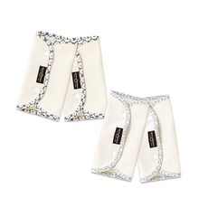 GGOOMDUBOO 孩童印花邊紋揹帶口水巾 2款 各2條組, F款(花朵+復古葉子), 1組