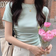 Elsso 女款日常彈力基本款短袖T恤