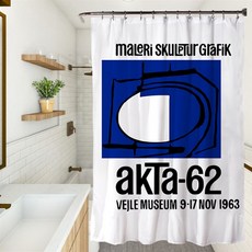 Air 鈷藍色浴簾 TYPE 07 90 x 180 cm, 1個, 藍色