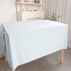 用於徽標和餐桌活動的普通防水桌布, 360 x 155 厘米, 天藍色