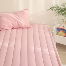 마틸라 아동용 디어프렌드 고밀도 순면 침대패드, 딸기요거트