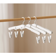 Bellapick 便利旅行防滑夾式可折疊衣架 3入 + 夾子 6入組, 1套, 單一顏色