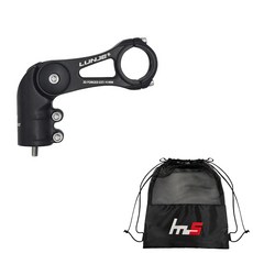 LUNJE 風格自行車把立 31.8 x 95 毫米 + 獨家袋套組 CYYP-95-2PU, 黑色（莖）, 1套