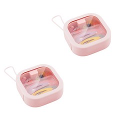 HK貿易 迷你飾品收納盒 2入, 1個, 粉紅色