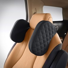 KMMOTORS 絎縫車用頭枕, 黑色, 1個