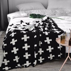 餅乾奶油交叉圖案毛毯