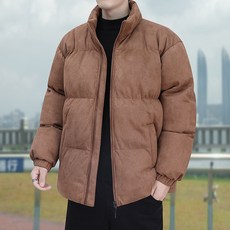 DM 남성용 뉴 가죽 숏 패딩