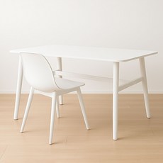 가구느낌 해피테이블 인테리어 식탁 1200 x 800 x 750 mm, 화이트+ 화이트, 4인용