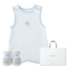 BABY&I 新生兒禮物 回禮 睡眠背心 + 娃娃襪 + 禮盒組