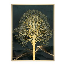 마벨인홈 인테리어 골드트리 B 알루미늄 액자 포스터 세트, 브론즈