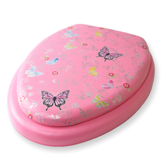 행거전문가 러블리 소프트 O형 변기커버, 나비핑크, 1개