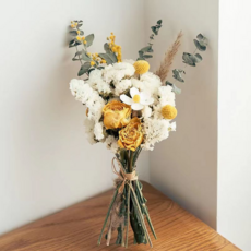 트레오바 조화 우아한 조화앤리스, 노란장미부케(꽃병없음), 1개
