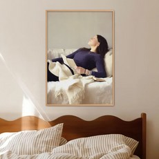 멜팅스튜디오 레이어드 톤 인테리어 액자 32 Reading Calm, 캔버스 오크우드