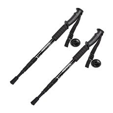 지앤와이 두랄루민 경량 등산스틱 2p 4단 I형, 블랙