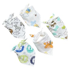 HARAROI 兒童三角圍巾圍兜5件套