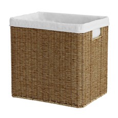 Nature Living 藤編收納深籃 L號+棉質內袋, 混色, 1組