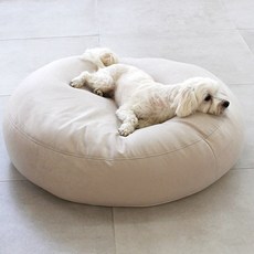 MYME 강아지 알로바 원형 방석, 베이지