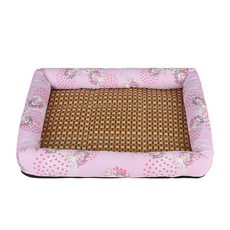 맘피스 반려 펫 푹신한 여름용 쿨 매트, 라이트핑크, 1개