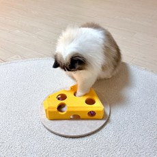 MAAH 貓咪起司毛氈軌道球玩具, 黃色, 1個