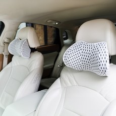 VRONCO 車用頸枕 網眼U型頸枕 頭枕, 2個, 白色