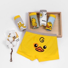 男孩童黃色小鴨四角內褲5入組 P55