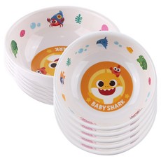 aizoum 鯊魚家族美耐皿碗, 混色, 10入