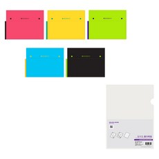 ECO Chungwoon PP8分類文件混色5p+色片L支架透明10p, 混色（文件），透明（L型架）, 1個
