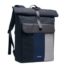 Innostyle CityTrek Elite系列 經典撞色平板筆電旅行後背包, 黑色 + 藍色 + 灰色