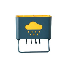 물방울 클라우디 벽걸이 수저통 D_RD_229, 그린, 1개