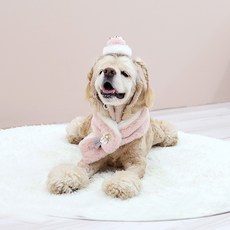 ITS DOG 寵物珍珠貝花韓服披肩, 粉紅色